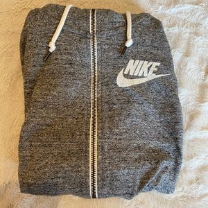 Nike heather gray collared zip-up